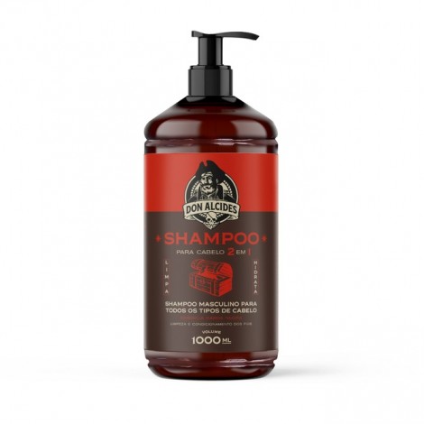 Shampoo Para Cabelo 2 em 1 Barba Negra Don Alcides 1 Litro