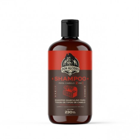 Shampoo Para Cabelo 2 em 1 Barba Negra Don Alcides 230 ml